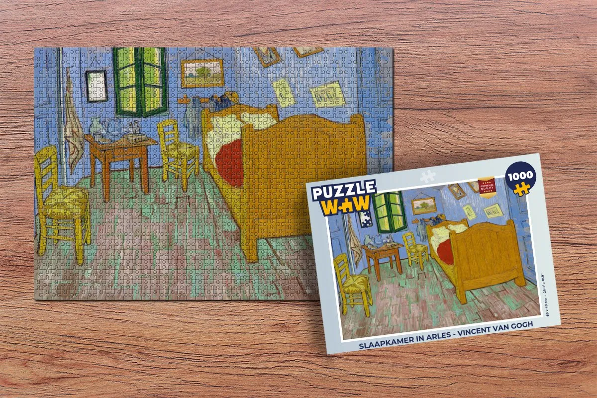 PuzzleWow Vincent van Gogh Slaapkamer in Arles Legpuzzel 1000 Stuks - Multicolor