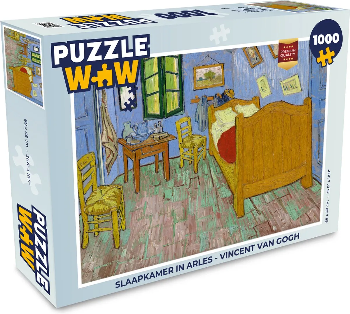 PuzzleWow Vincent van Gogh Slaapkamer in Arles Legpuzzel 1000 Stuks - Multicolor