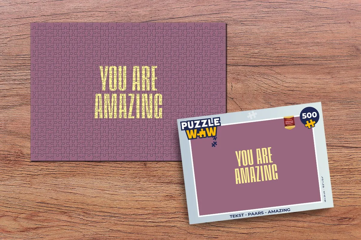 PuzzleWow Tekst Moeder Liefde 4 Legpuzzel 500 Stuks - Paars