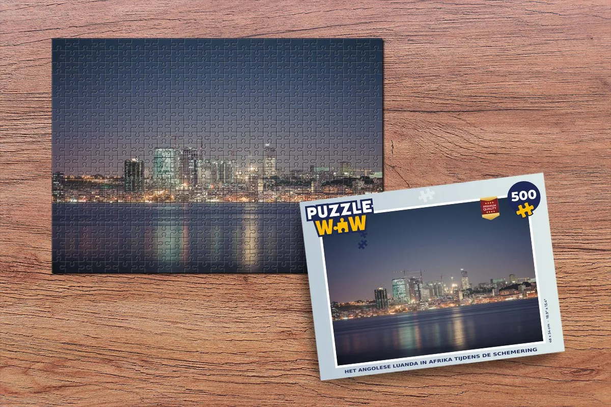 PuzzleWow Legpuzzel Het Angolese Luanda - 500 Stuks - Multicolor