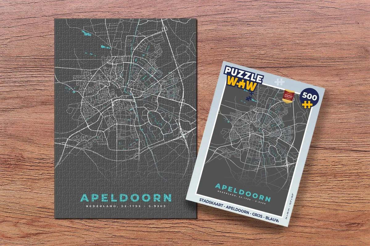 PuzzleWow Apeldoorn Legpuzzel 500 Stuks - Stadskaart