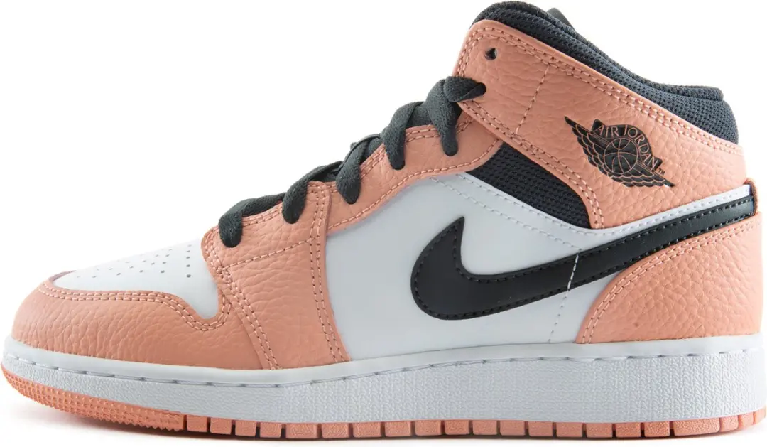 Nike Air Jordan 1 Mid (GS), Pink Quartz/DK Smoke Grey, 555112 603, EUR 40