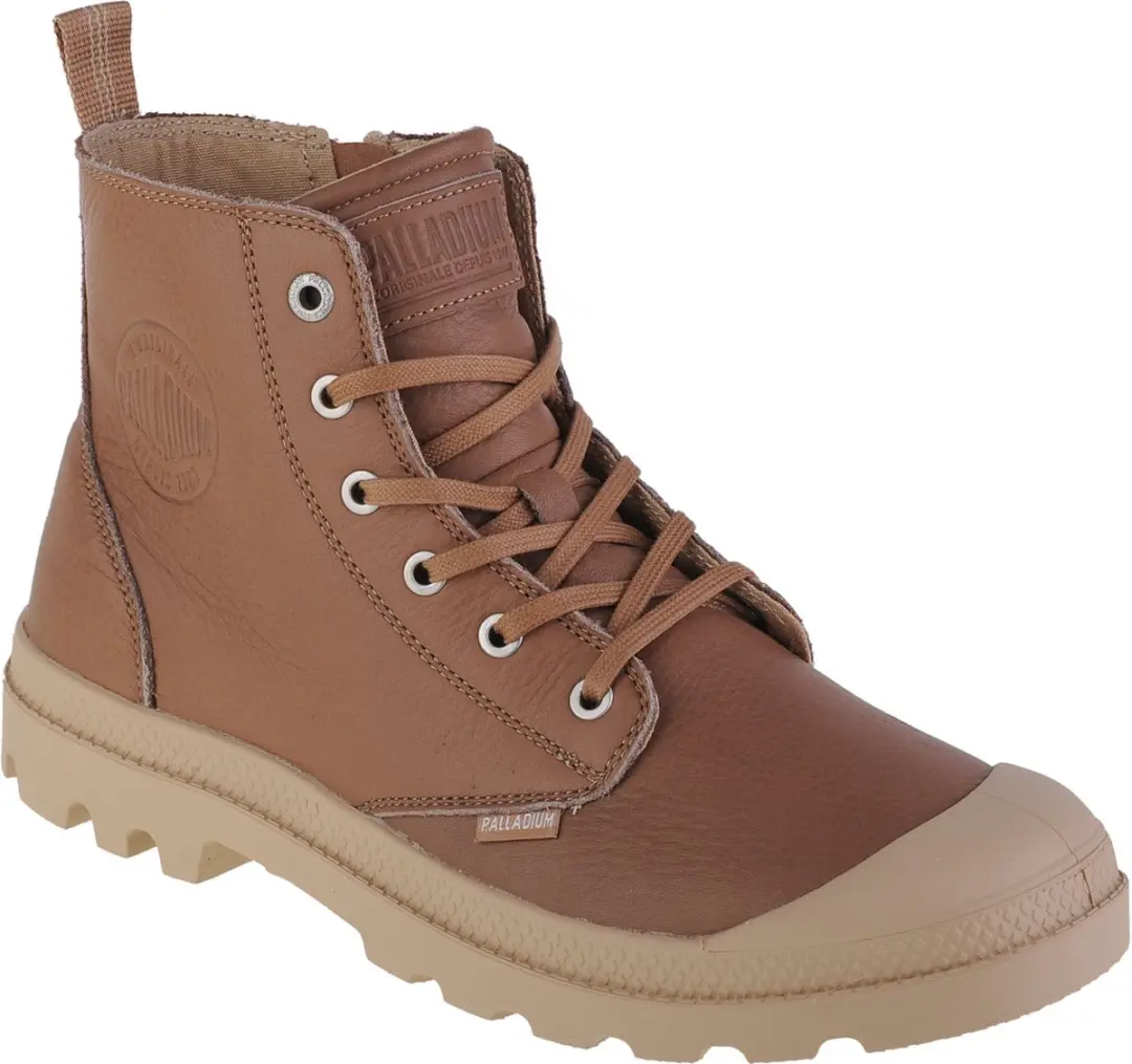 Palladium Pampa Zip Lth Ess, Mannen, Bruin, Sneakers, maat: 46