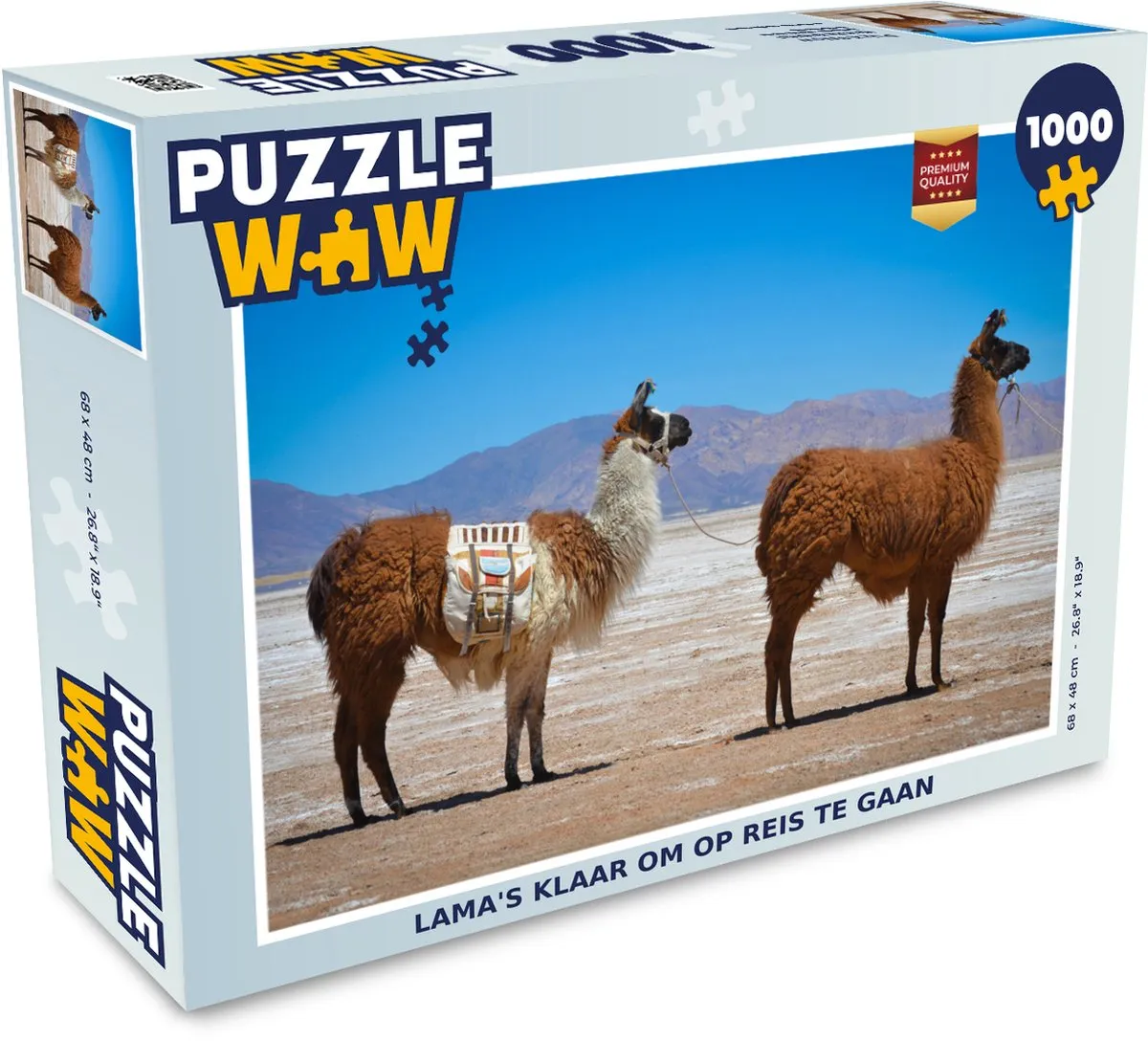 PuzzleWow Woestijn Bergen Legpuzzel 1000 Stuks - Multicolor