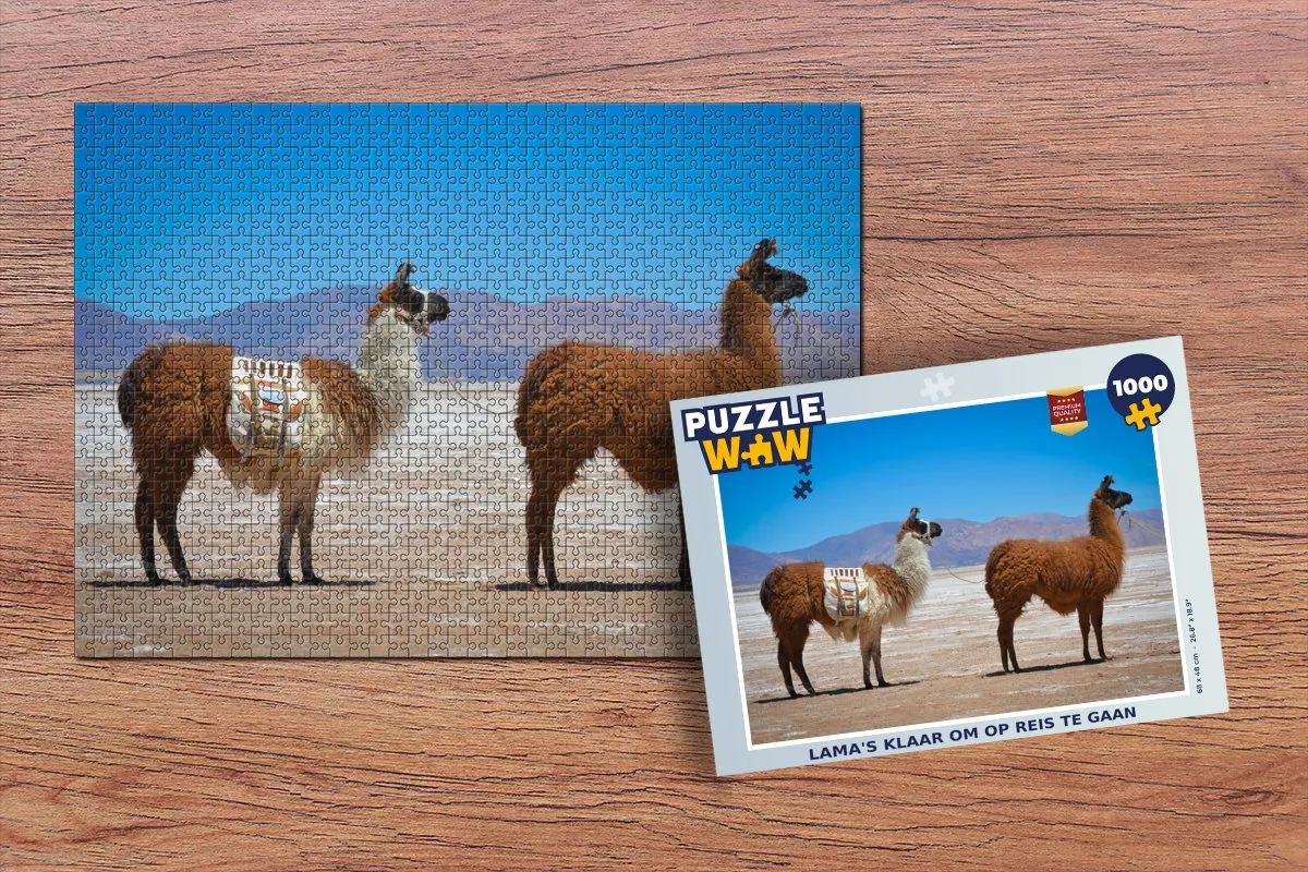 PuzzleWow Woestijn Bergen Legpuzzel 1000 Stuks - Multicolor