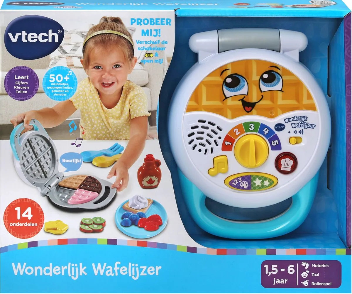 VTech Kleuter Wonderlijk Wafelijzer - Educatief Speelgoed - 2x AAA