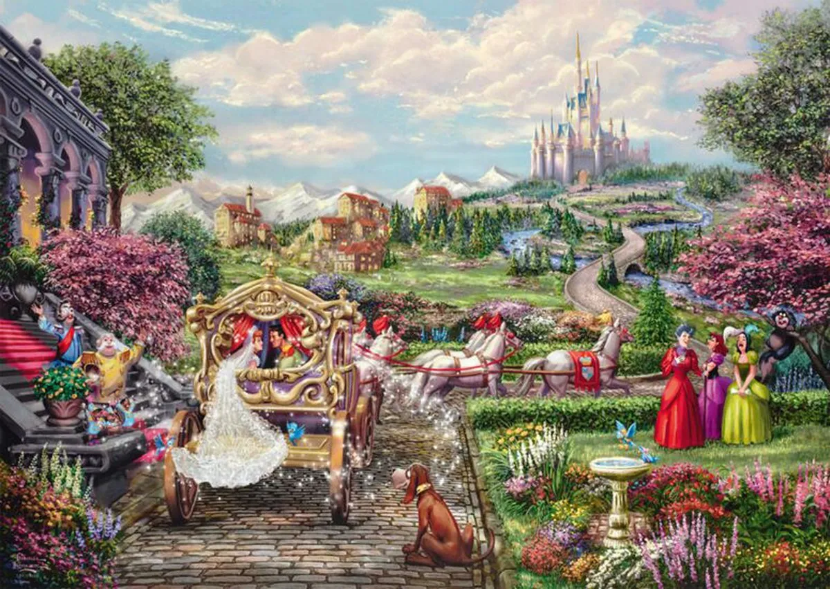 Schmidt Thomas Kinkade Disney Dreams Cinderella Happily Ever After Puzzel 1000 Stuks - Multi