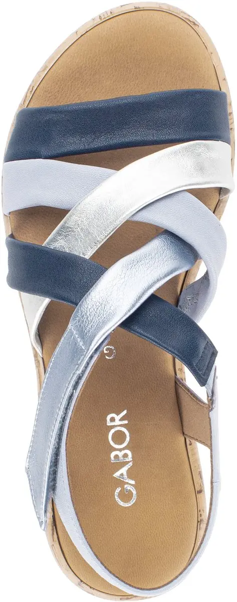 Gabor Dames Sandalen 40 - Blauw/Zilver - afbeelding 2 van 6