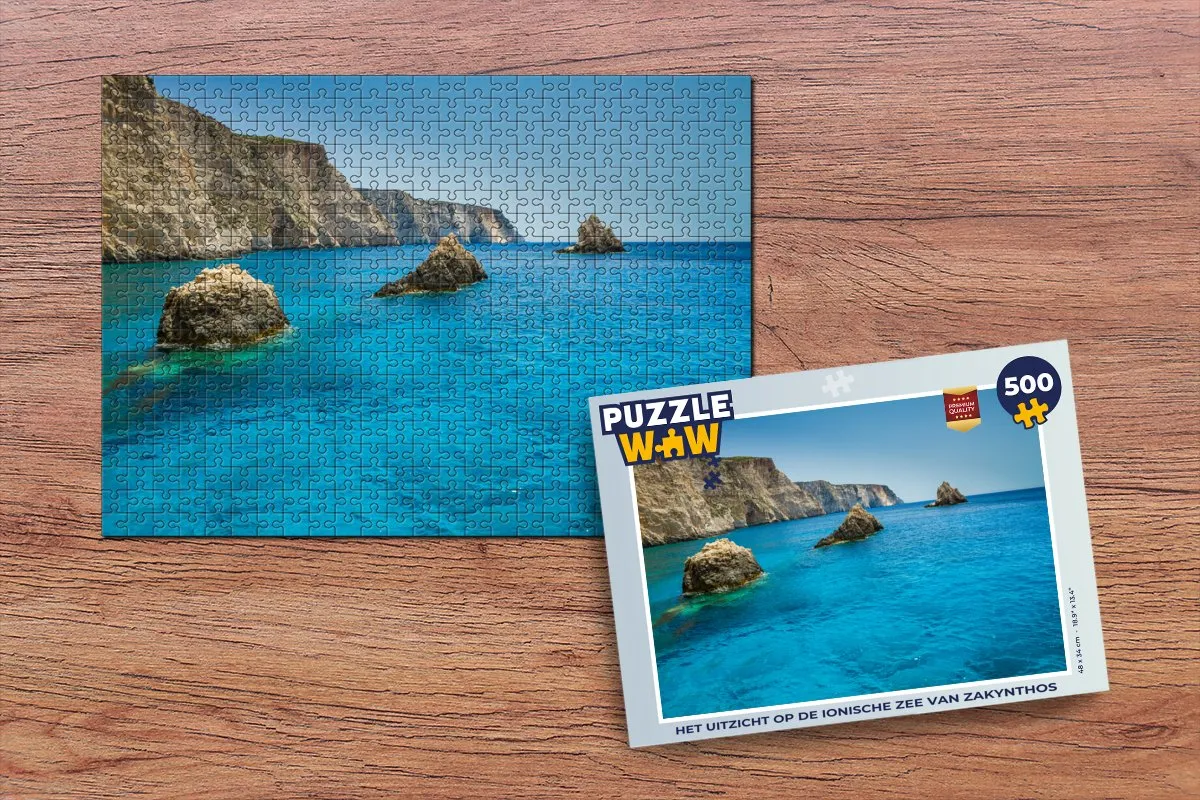 PuzzleWow Zakynthos Ionische Zee Legpuzzel 500 Stuks - Multicolor