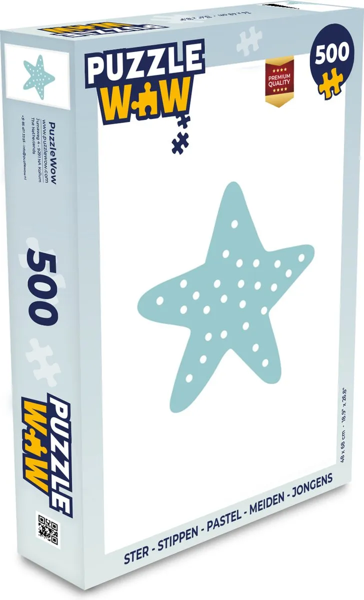 PuzzleWow Sterrenstippen Legpuzzel 500 Stuks - Multicolor