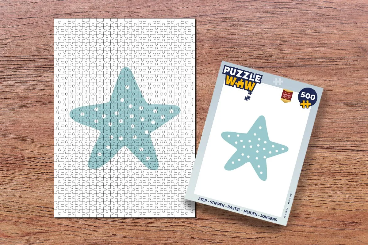 PuzzleWow Sterrenstippen Legpuzzel 500 Stuks - Multicolor