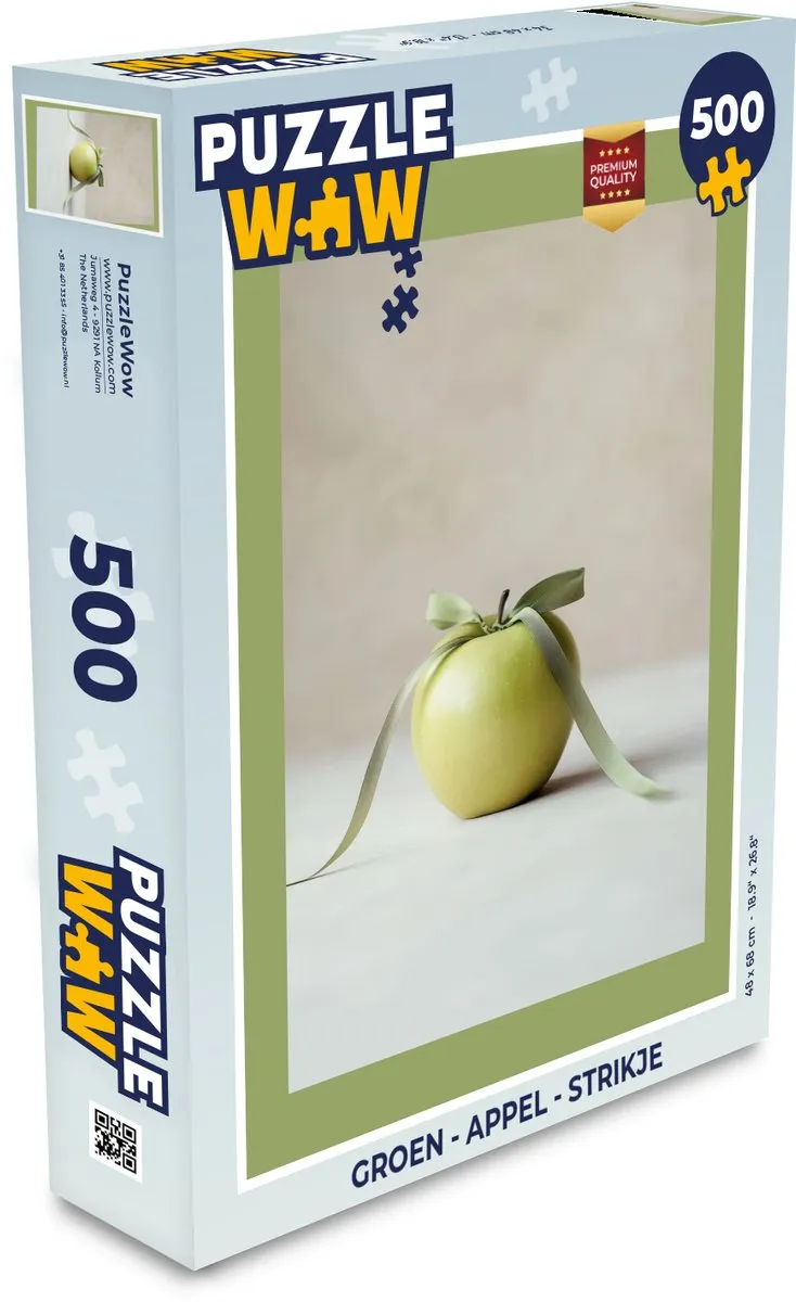 PuzzleWow Legpuzzel Appel Groen 500 Stuks