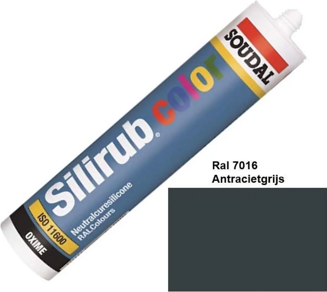 Soudal Silirub Color Kit RAL 7016 310ml - Antracietgrijs - afbeelding 2 van 6