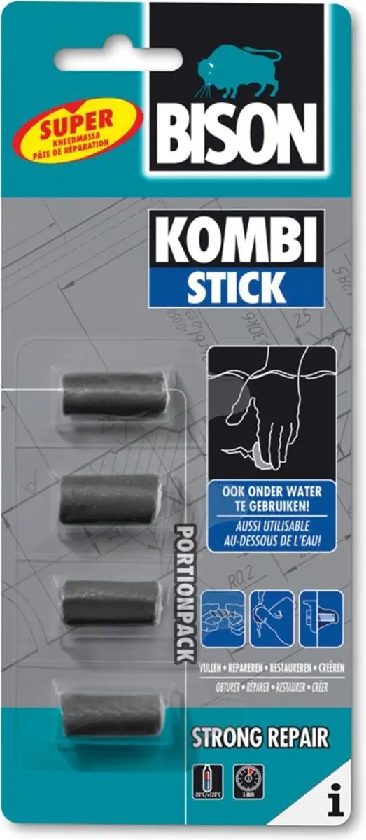 Bison Kombi Stick 20ml - 4x5g Porties - PVC - afbeelding 3 van 3