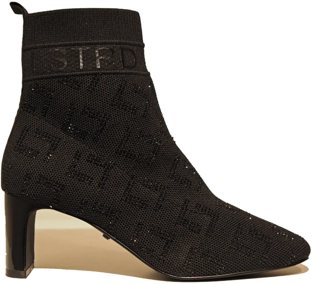 La Strada Enkellaars Knitted - Zwart - Maat 39