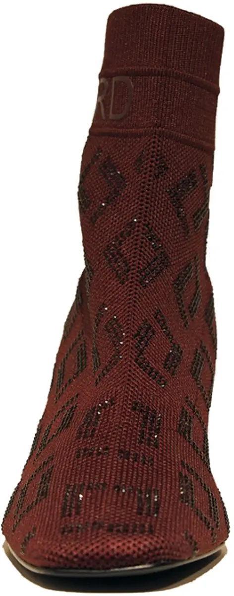 La Strada Enkellaars Knitted - Zwart - Maat 39