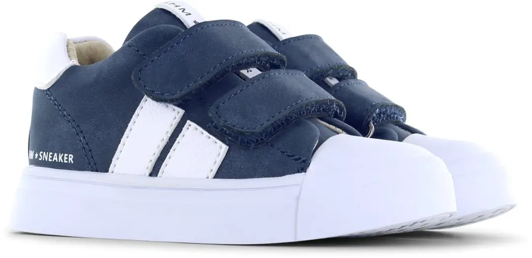 Shoesme Donkerblauwe Sneaker Met Witte Stripings - Sneakers Kinderen - Jongens - Dark Blue - Microfiber nubuck - Maat 24 - afbeelding 3 van 6