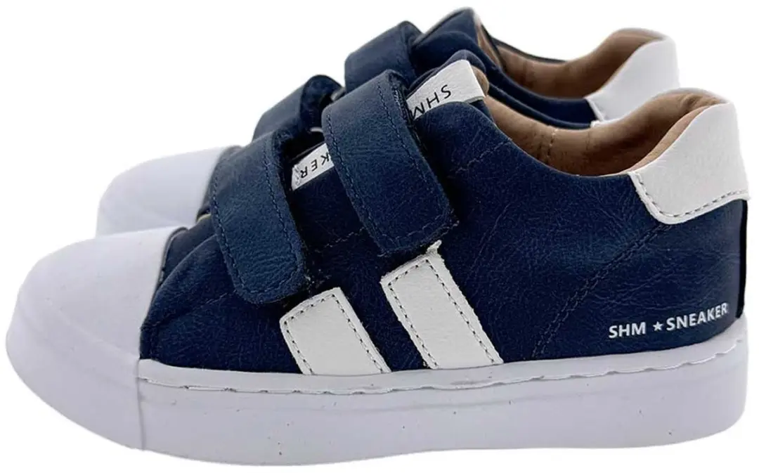 Shoesme Donkerblauwe Sneaker Met Witte Stripings - Sneakers Kinderen - Jongens - Dark Blue - Microfiber nubuck - Maat 24 - afbeelding 2 van 6