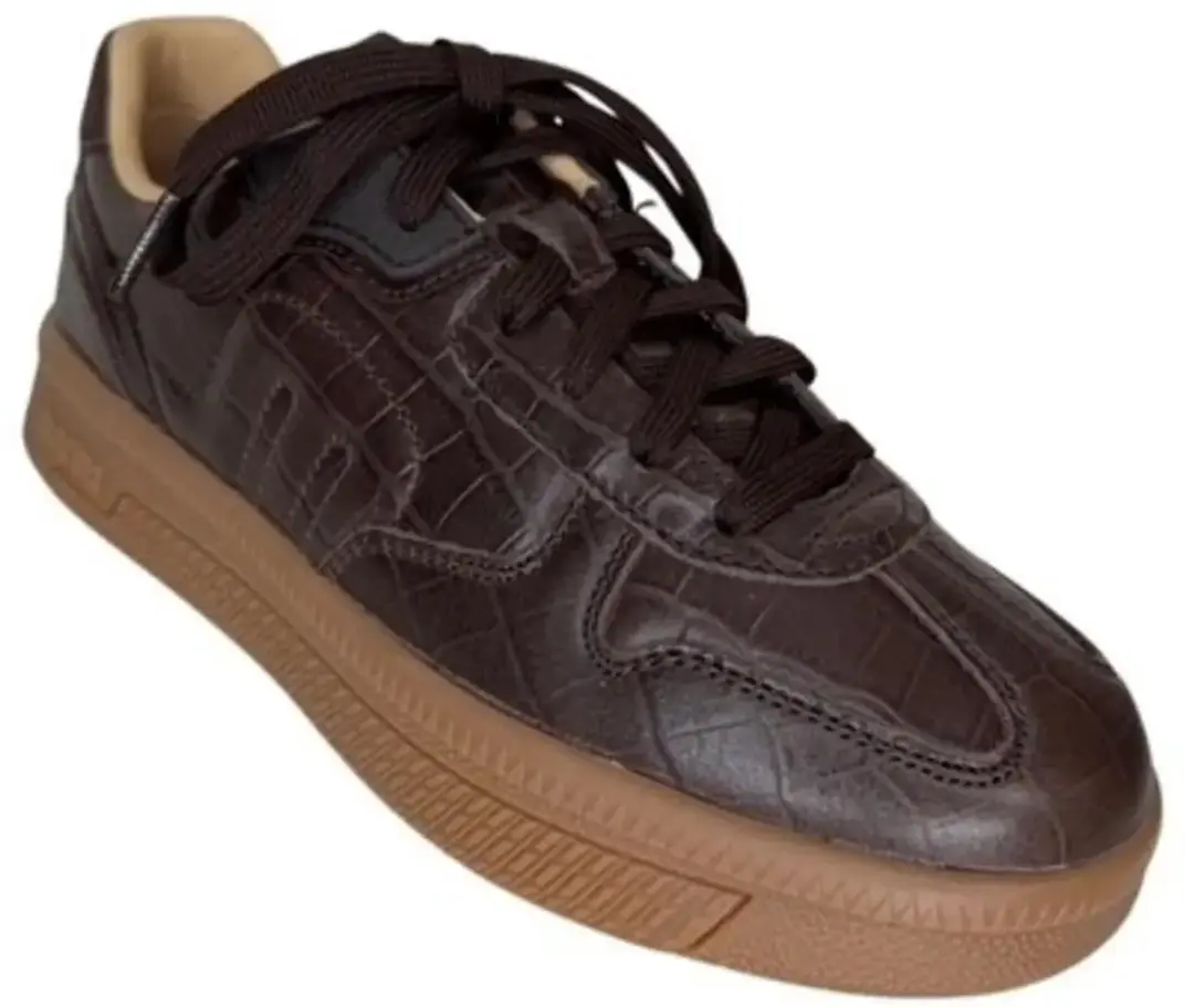 Maruti Yale Leather Croco Brown D66 Dames Sneakers - 40