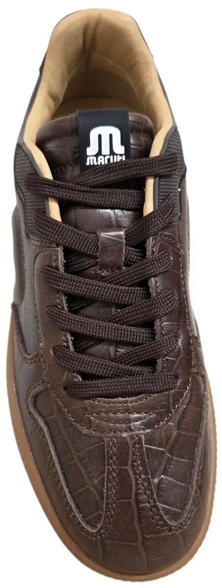 Maruti Yale Leather Croco Brown D66 Dames Sneakers - 40
