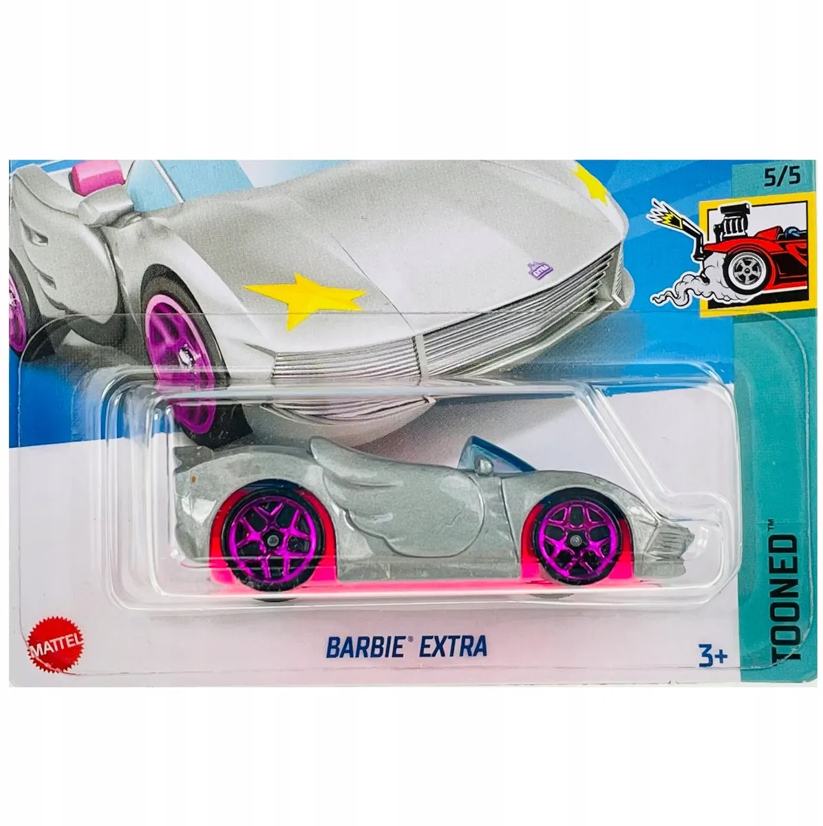 Hot Wheels Barbie Extra Tooned HCT35 Auto - 1:64 Grijs/Paars