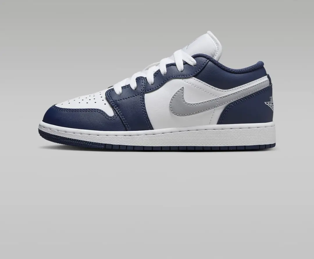 "Nike Nike Air Jordan 1 Low GS ""White Midnight Navy""- Sneakers