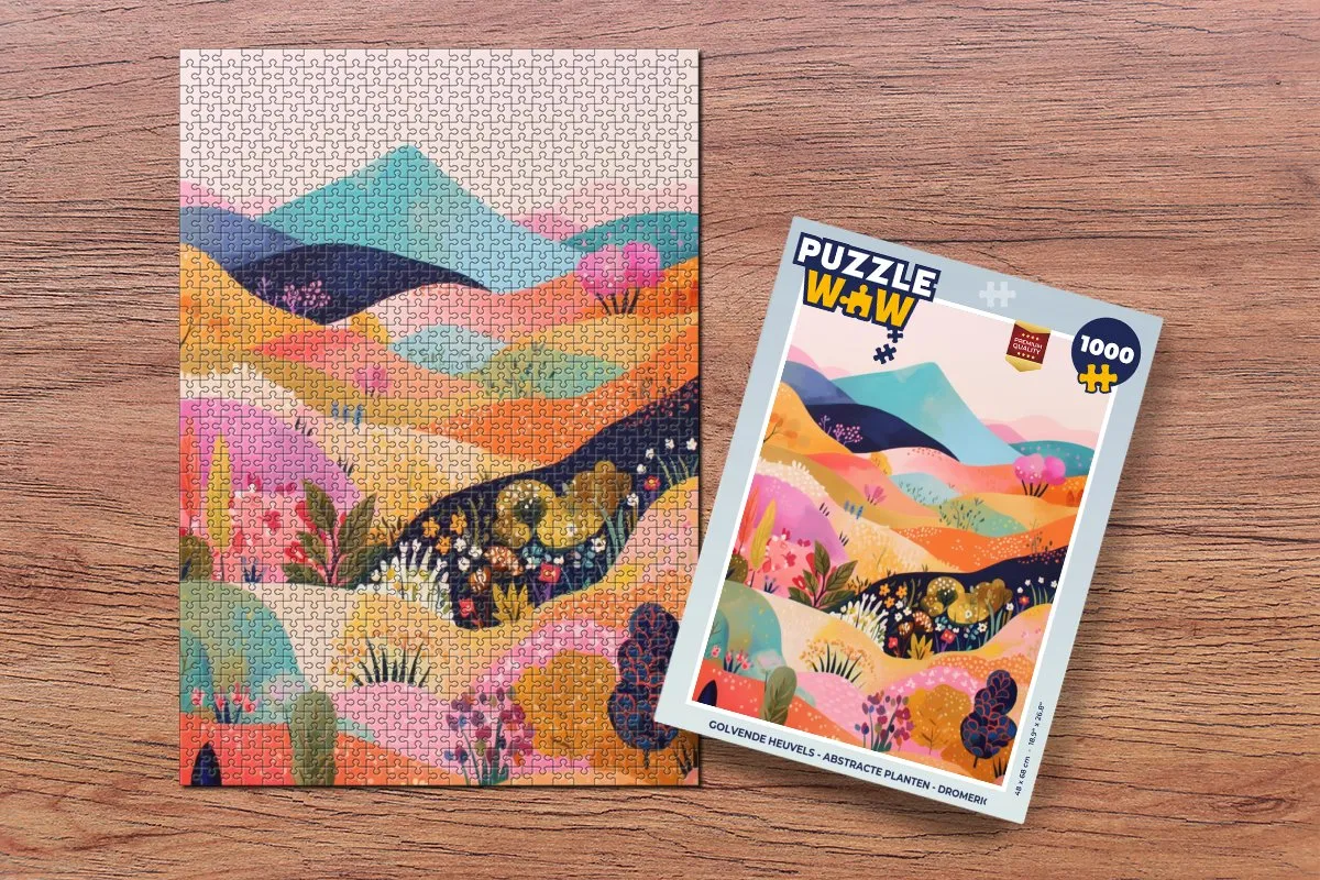PuzzleWow Golvende Heuvels Legpuzzel 1000 Stuks - Abstracte Planten