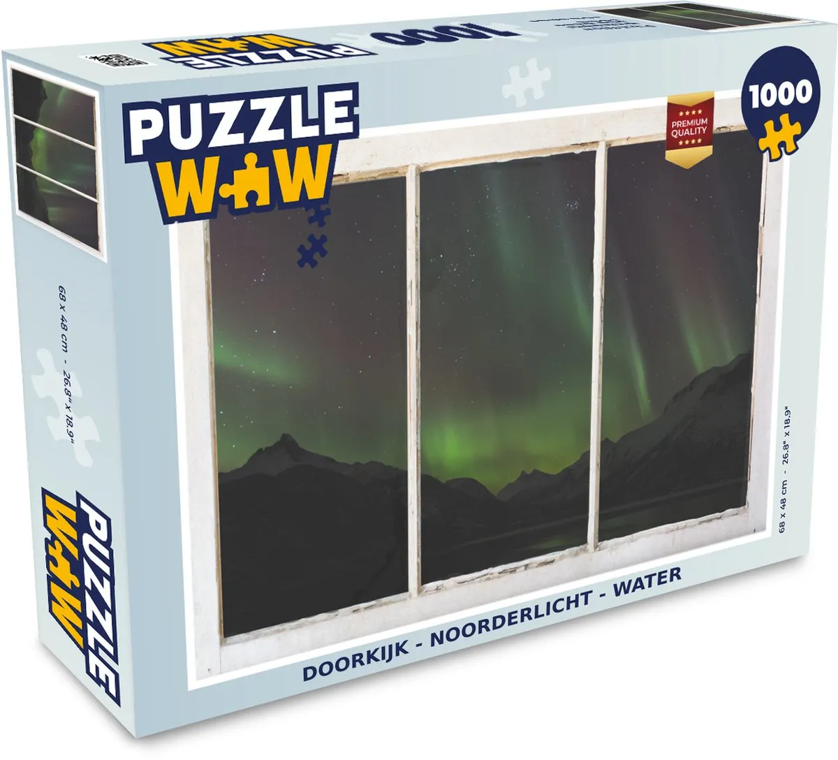 PuzzleWow Noorderlicht Water Legpuzzel 1000 Stuks - Multicolor