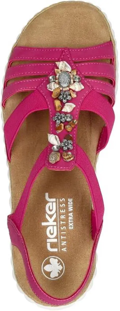 Rieker Sandalen Plat Sandalen Plat - Fuchsia - Maat 39 - afbeelding 5 van 6