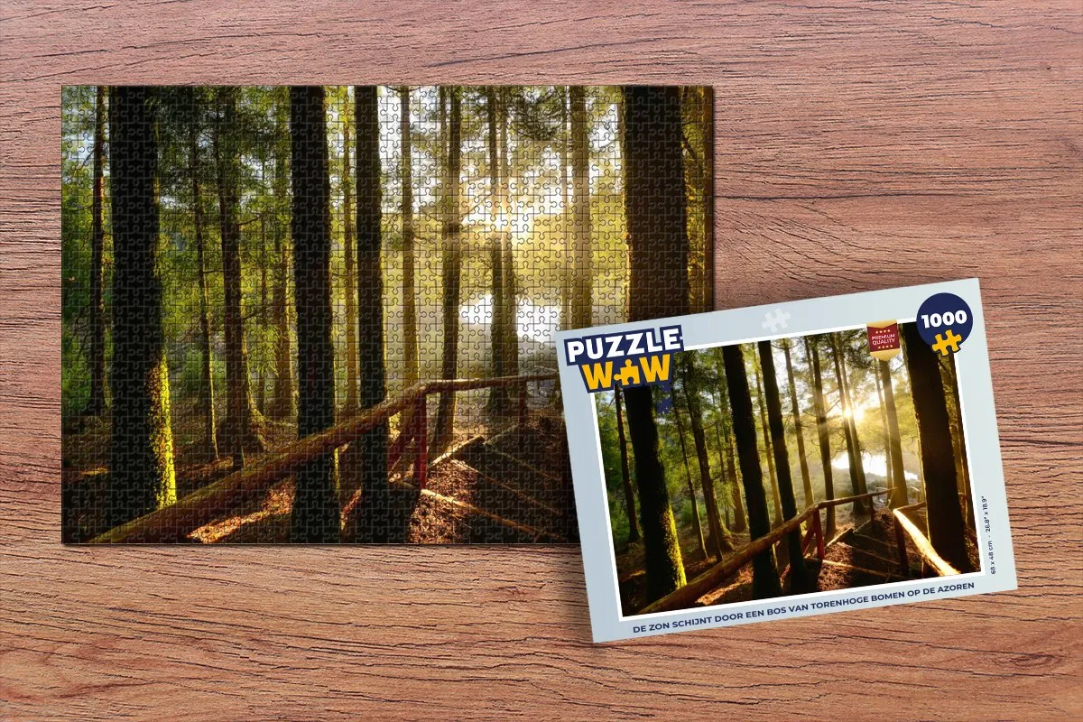 PuzzleWow Legpuzzel Azoren Bos 1000 Stuks - Multicolor