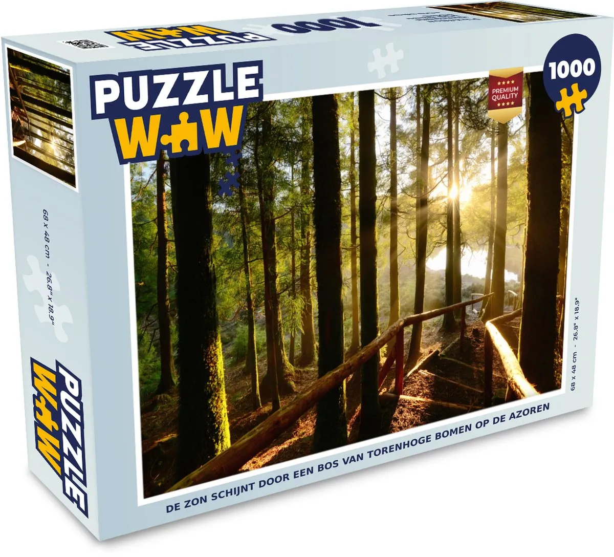 PuzzleWow Legpuzzel Azoren Bos 1000 Stuks - Multicolor