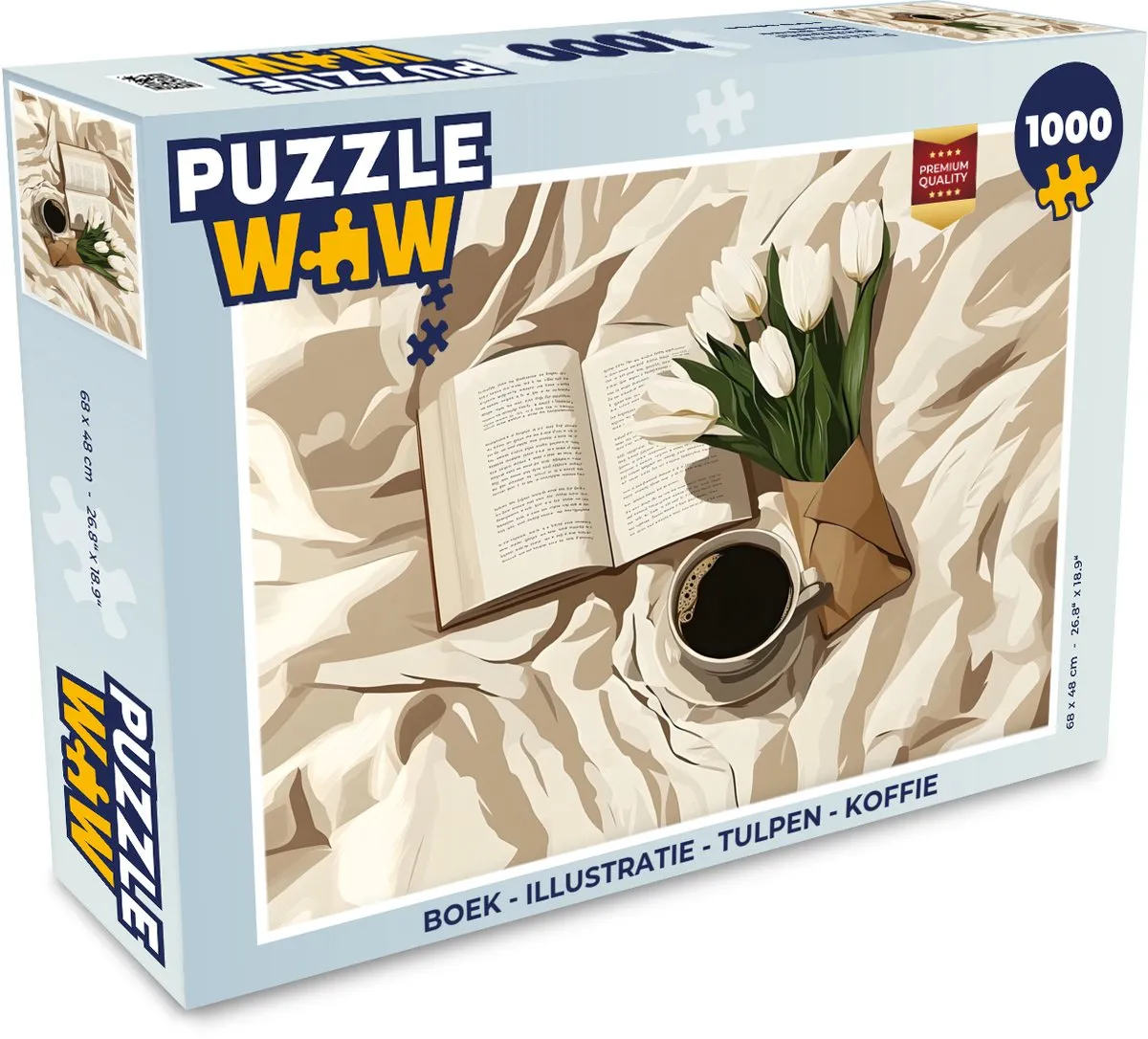 PuzzleWow Legpuzzel 1000 Stuks - Tulpen & Koffie