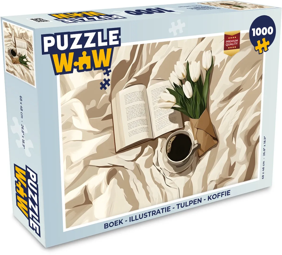 PuzzleWow Legpuzzel 1000 Stuks - Tulpen & Koffie