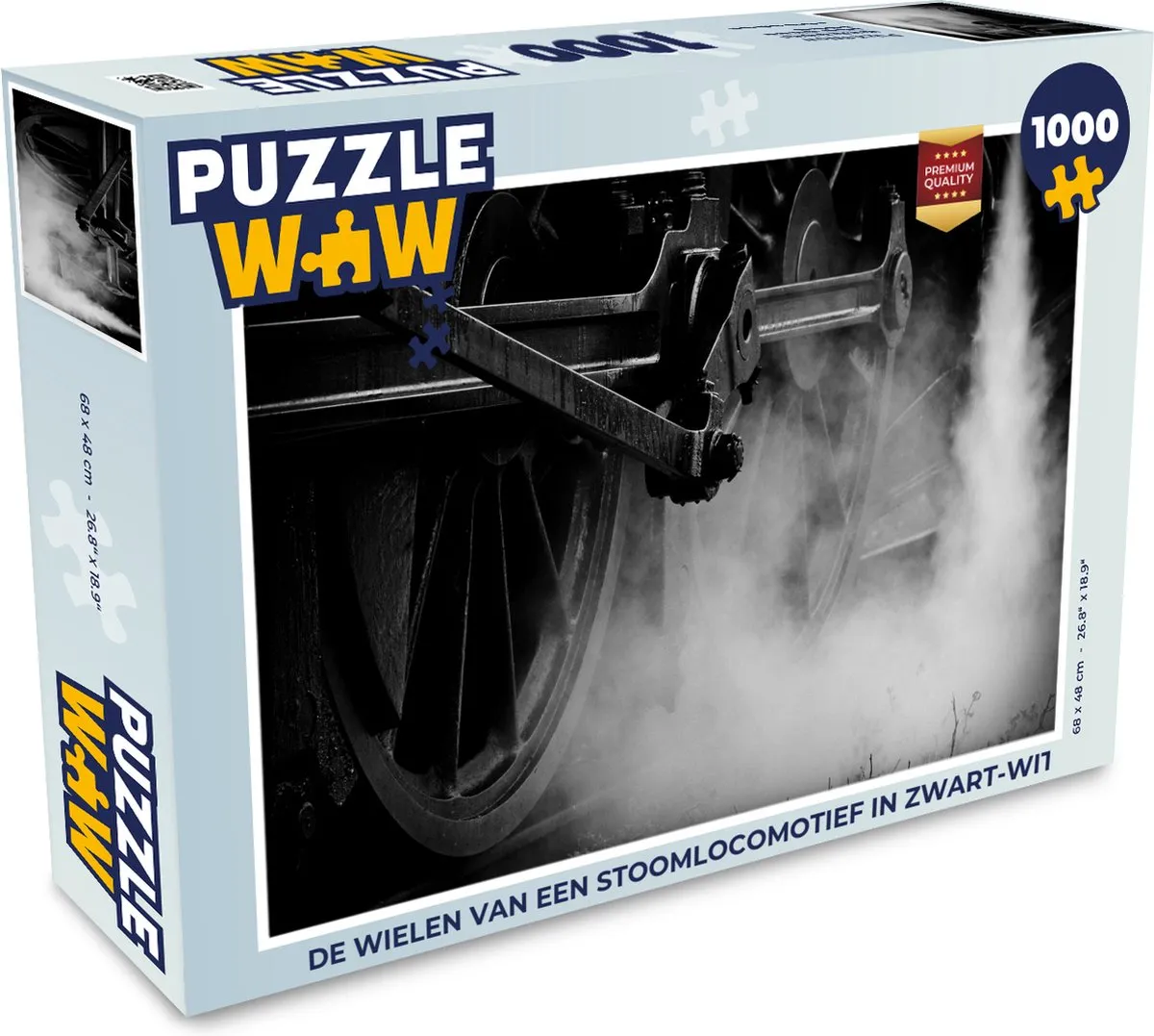 PuzzleWow Legpuzzel De wielen van een stoomlocomotief - 1000 Stuks