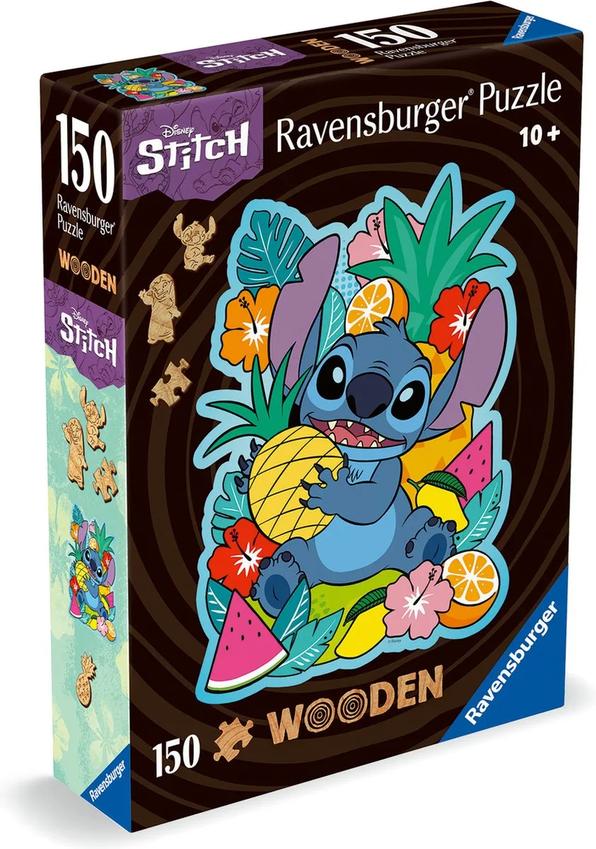 Ravensburger Disney Stitch Houten Puzzel 150 Stuks - Multicolor