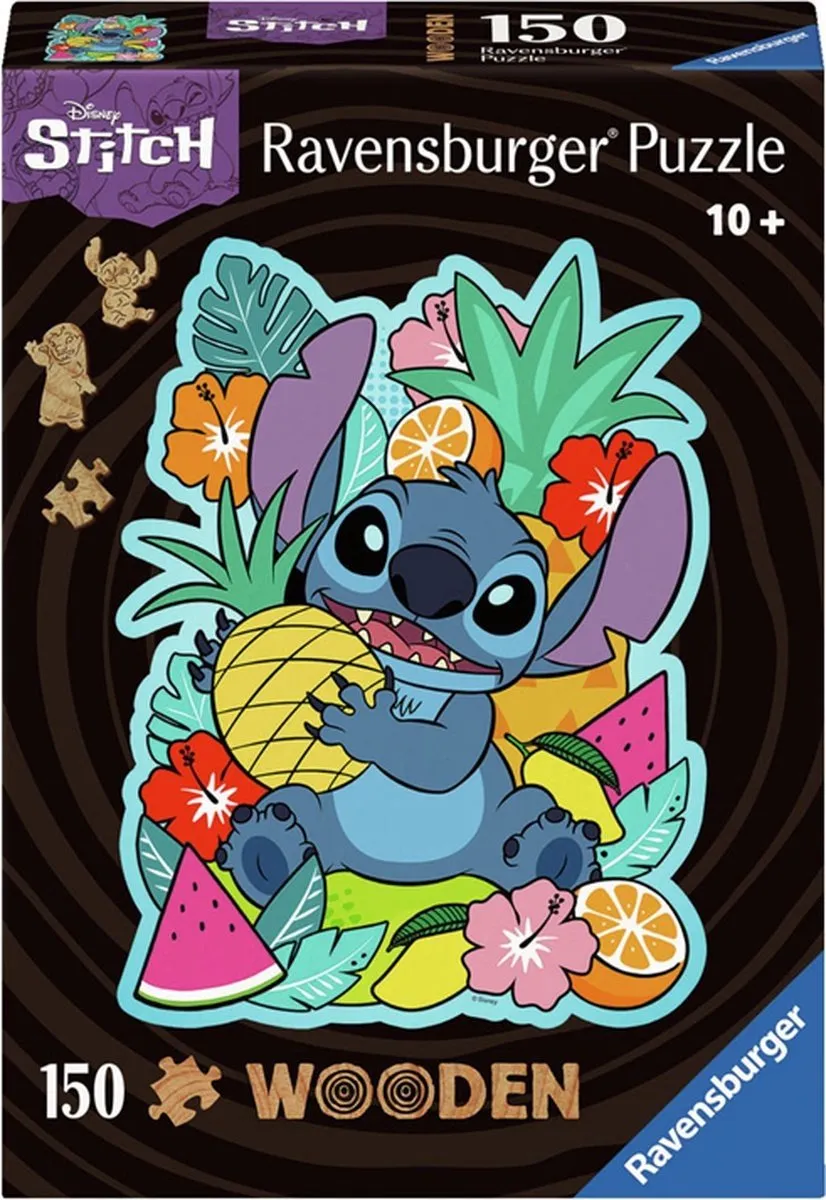 Ravensburger Disney Stitch Houten Puzzel 150 Stuks - Multicolor