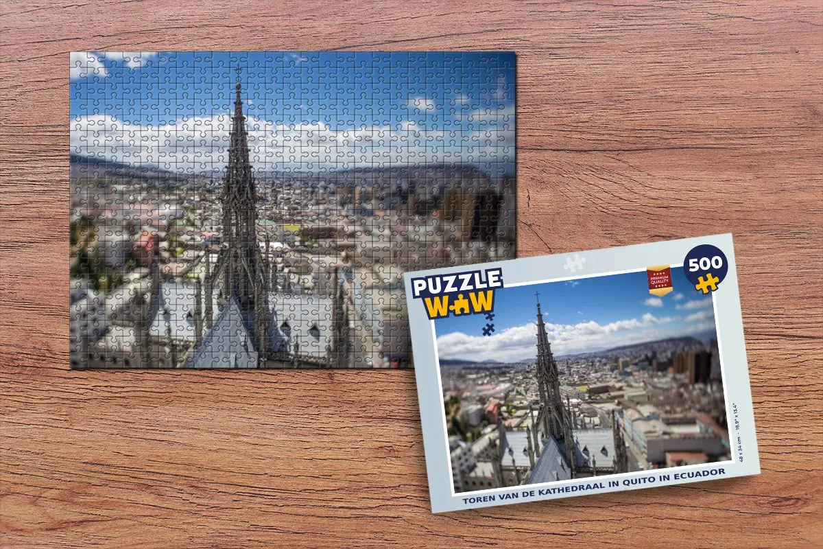 PuzzleWow Legpuzzel Toren van Quito 500 Stuks - Multicolor