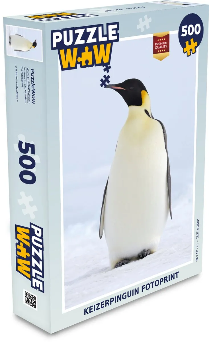 PuzzleWow Keizerpinguïn Legpuzzel 500 Stuks - Multicolor