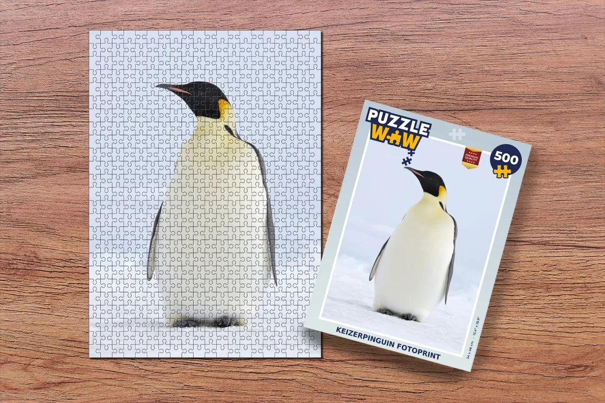 PuzzleWow Keizerpinguïn Legpuzzel 500 Stuks - Multicolor