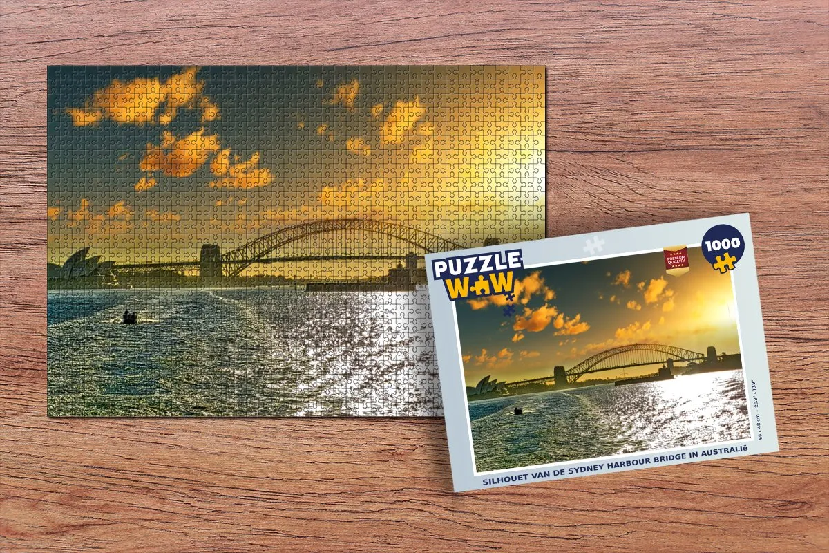 PuzzleWow Sydney Harbour Bridge Legpuzzel 1000 Stuks - Multicolor