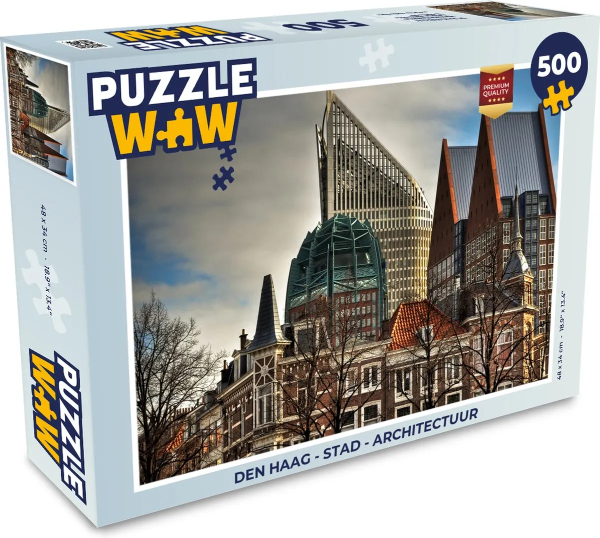 PuzzleWow Den Haag Stad Architectuur Legpuzzel 500 Stuks - Multicolor