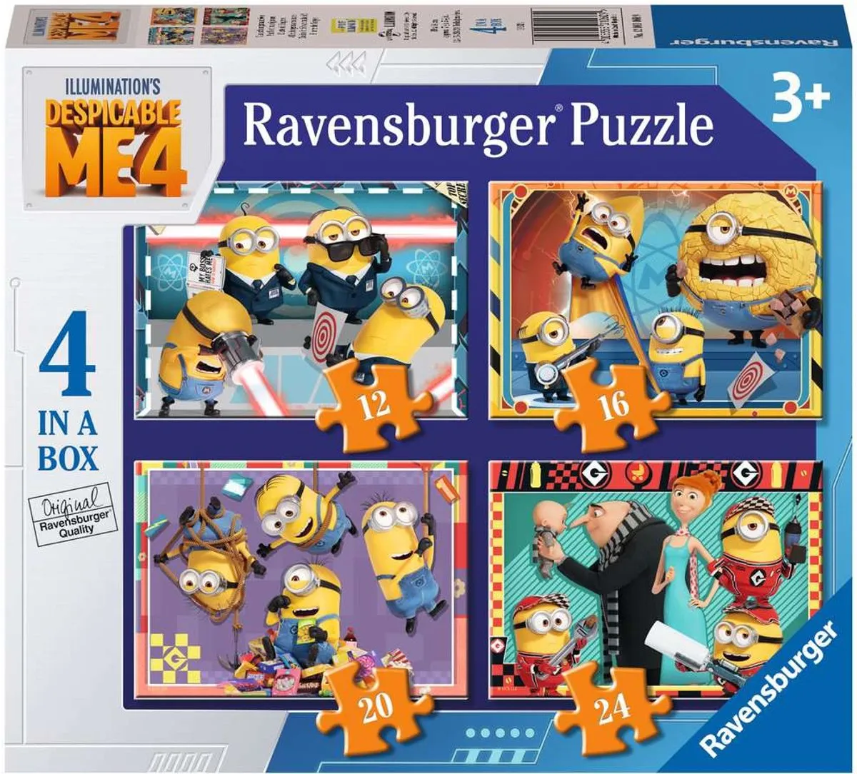 Ravensburger Despicable Me 4 4-in-1 Puzzel - 147 Stuks - Multicolor