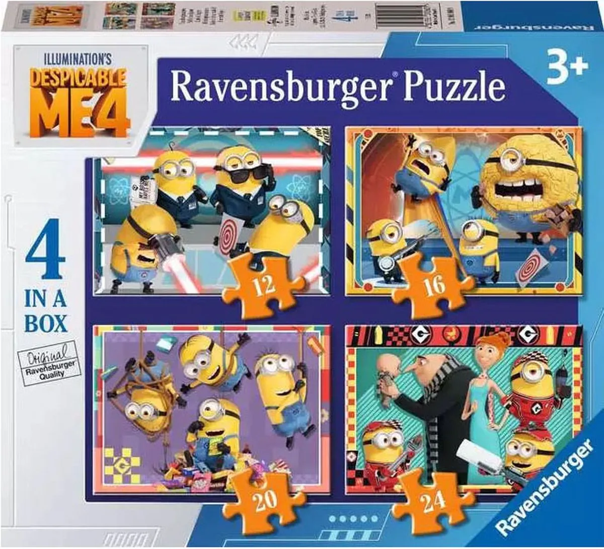 Ravensburger Despicable Me 4 4-in-1 Puzzel - 147 Stuks - Multicolor
