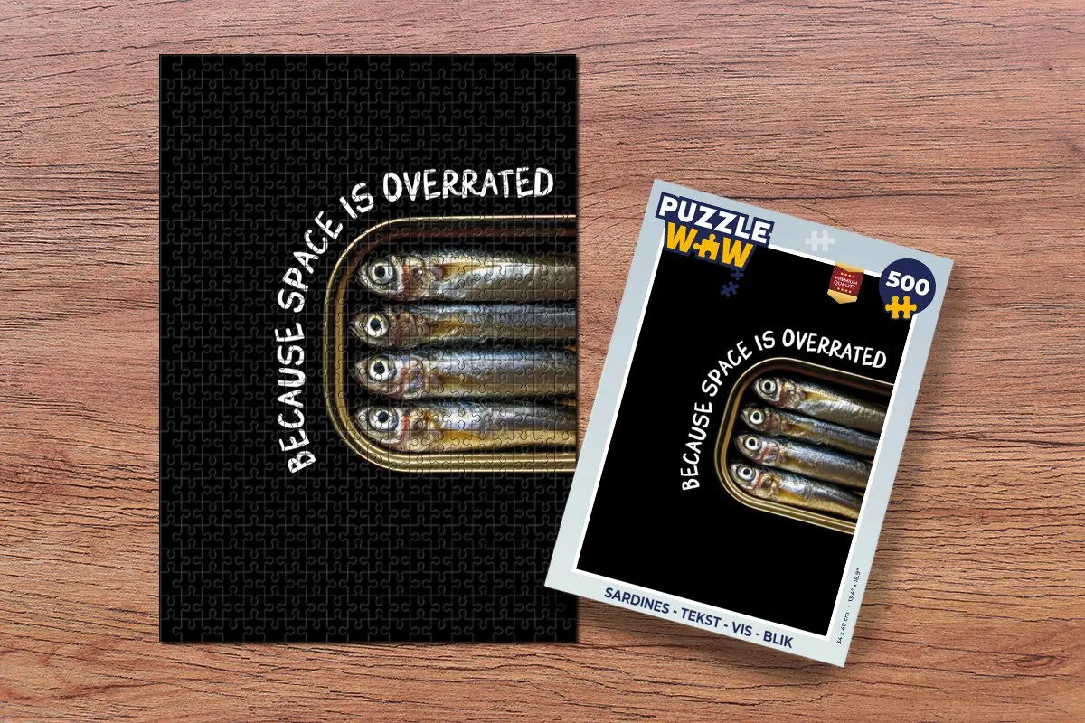 PuzzleWow Sardines Tekst Legpuzzel 500 Stuks - Krab