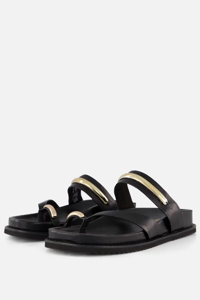 Tamaris Slippers zwart Leer