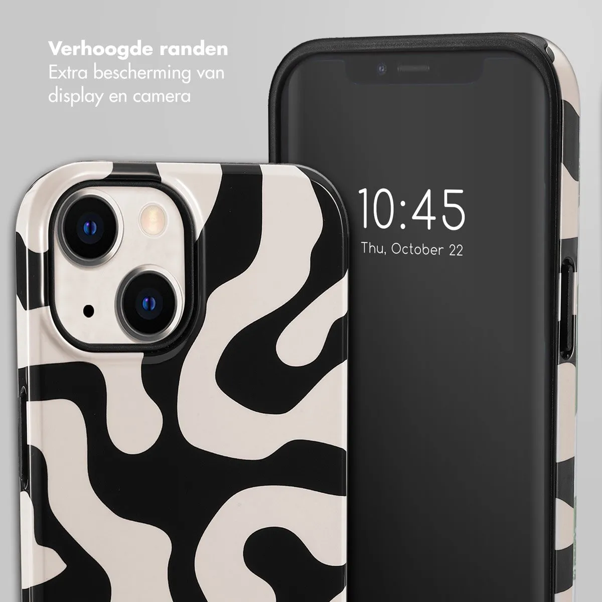 Selencia iPhone 14 Hoesje Art Wave Black