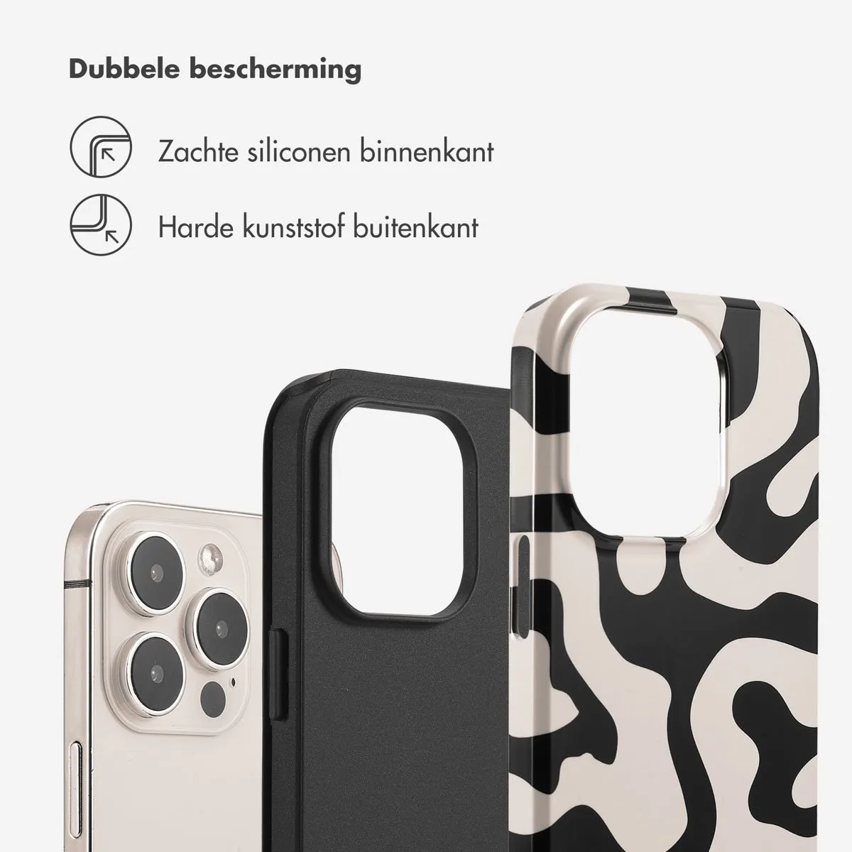 Selencia iPhone 14 Hoesje Art Wave Black