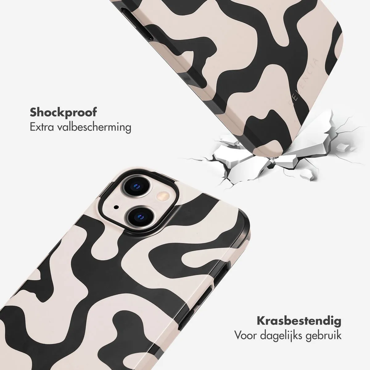 Selencia iPhone 14 Hoesje Art Wave Black