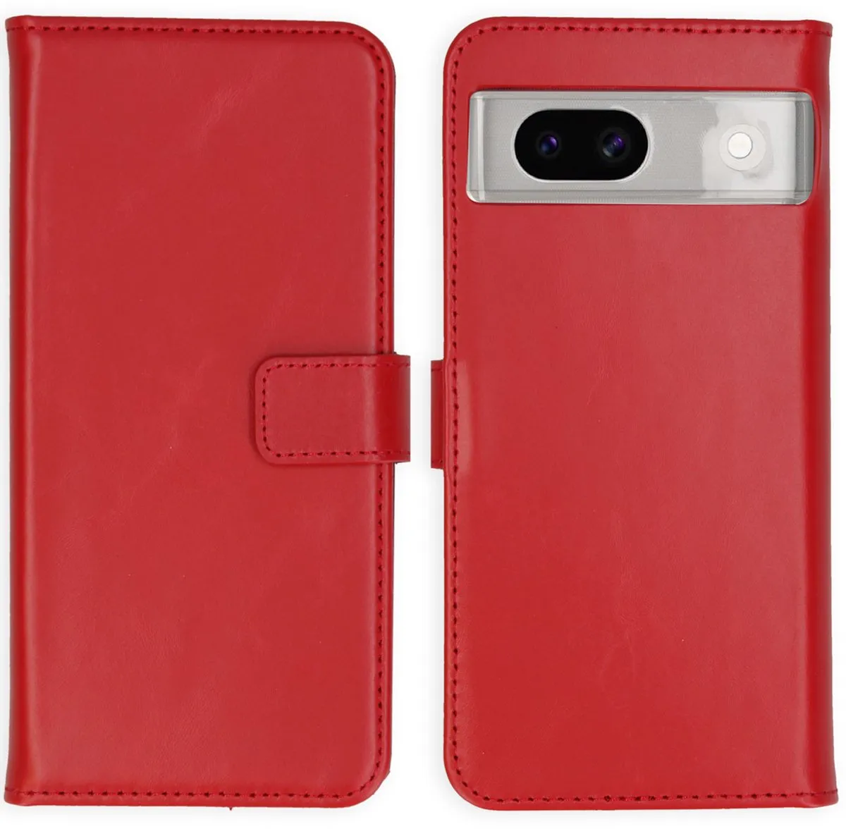 Selencia Hoesje Google Pixel 8a - Rood Lederen Bookcase