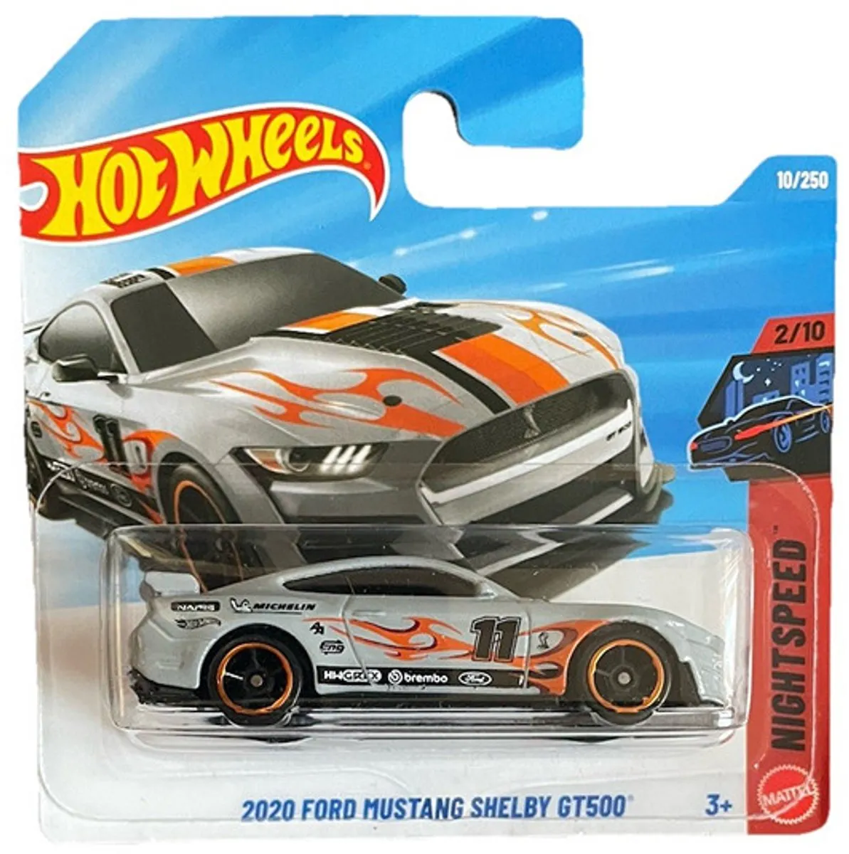 Hot Wheels 2020 Ford Mustang Shelby GT500 Grey 10/250